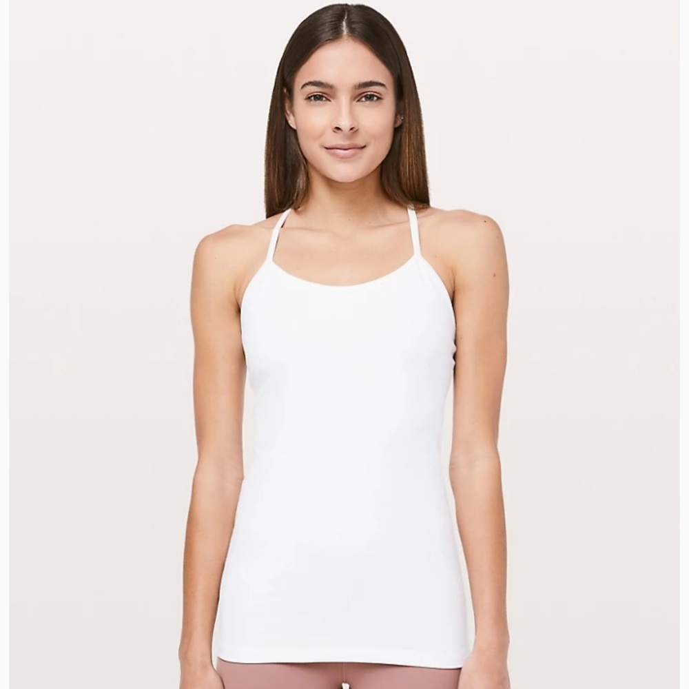 Lululemon Power Y Tank (white, size 4)